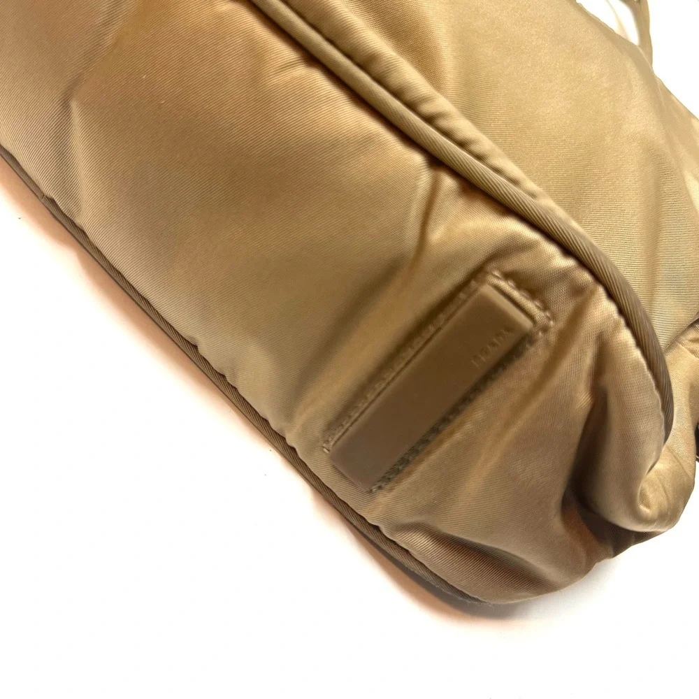 Prada Tessuto Nylon Tote in Khaki with Signature Triangle Logo - Picture 3 of 9